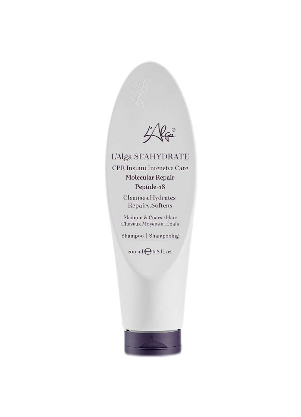 L’alga SEAHYDRATE Shampoo - Medium & Coarse Hair / Шампунь увлажняющий с Пептидом-18 для нормальных и жестких волос