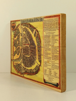 Исторический план Москвы 1662г (репродукция). Панно деревянное настенное, мастерская СВЕТЛОГОРЫ.