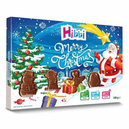 Hibbi Рождественские фигурки с пралине 100г