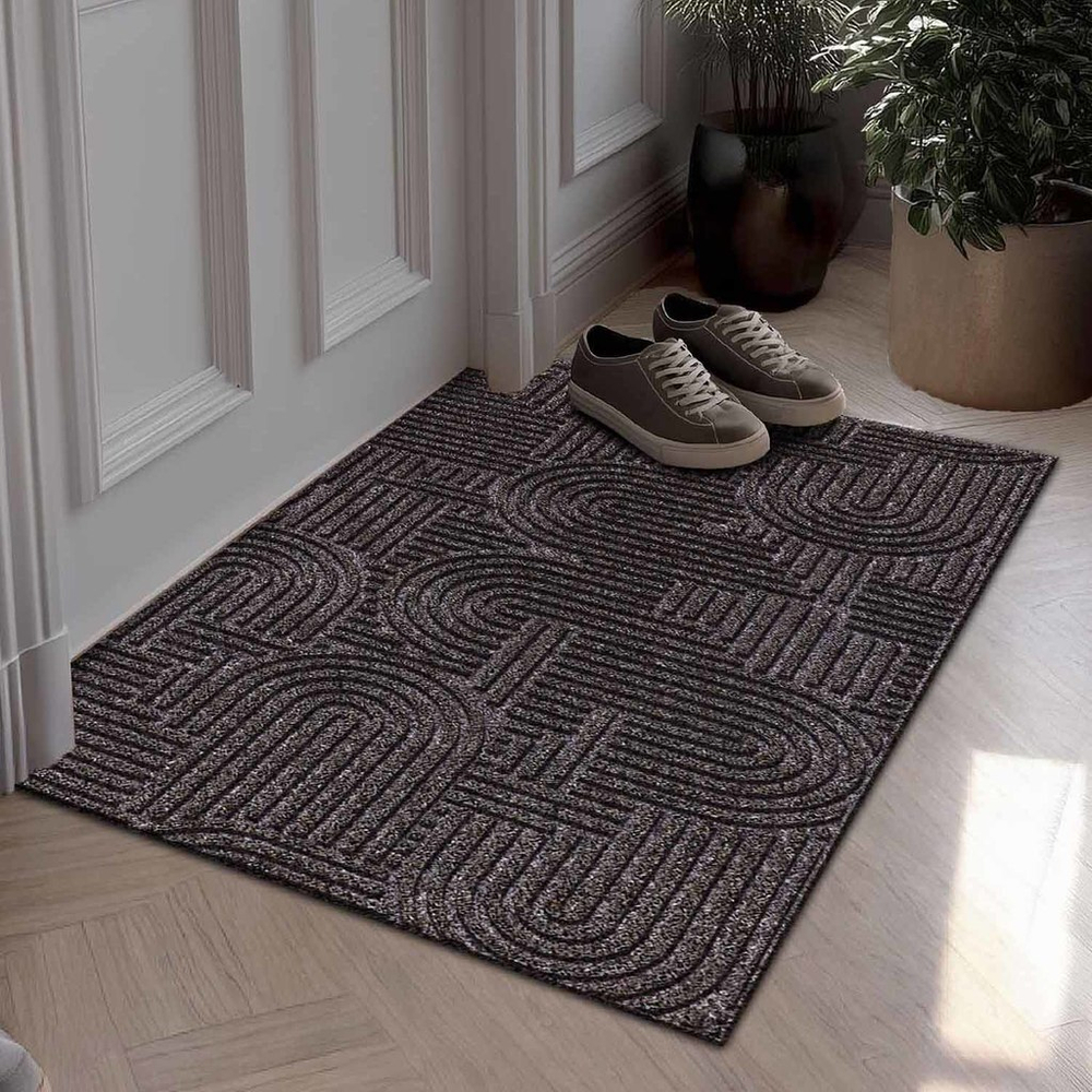 Коврик влаговпитывающий "Лабиринт" 50*100 см мокко, ворс 5мм