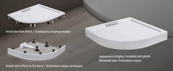 Душевой поддон из искусственного камня WeltWasser WW TRR 10080 STONE-WT L 100x80 10000004359 Белый