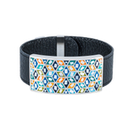 Браслет Fiore Luna на черном кожаном ремешке CB13209-5