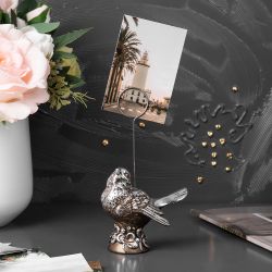 Статуэтка Птичка Терра с держателем Античное серебро