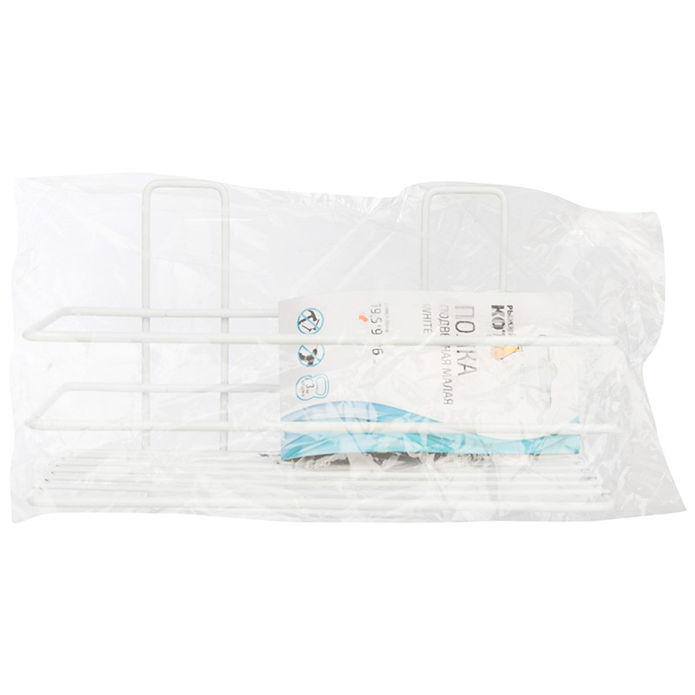 Полка подвесная 25*11,5*4,5см "White" на самоклеящейся основе