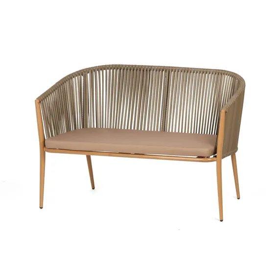 Уличный диван Cara 126 см, светло-коричневый