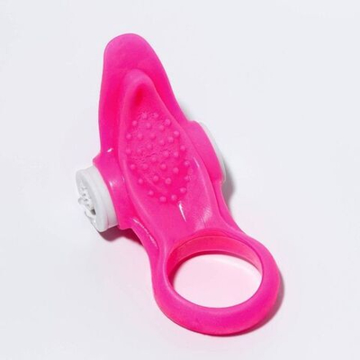 Ярко-розовое эрекционное виброкольцо Язык (Цвет: ярко-розовый)