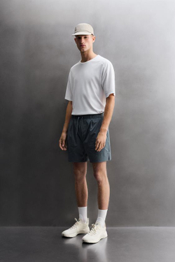 ZARA СПОРТИВНЫЕ ШОРТЫ, ВЫЦВЕТШИЙ СИНИЙ
