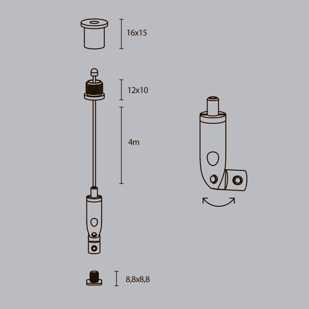 Комплектующие для профиля Led Strip ALM-3535R-P-4M