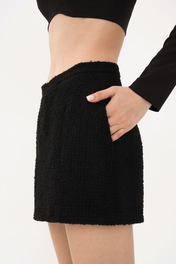 Юбка-шорты букле AS-h006 черная - фото 4
