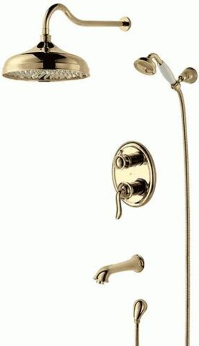 душевая система LEMARK Brava "Тропический дождь", встраиваемая, золото LM4722G