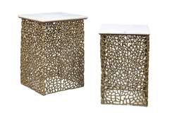 Кофейный столик из 2-х штук с мрамором