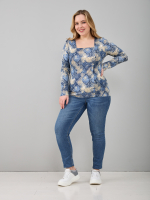 Лонгслив ЛНл-001/голубой-питон