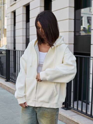 Худи на молнии в молочном цвете