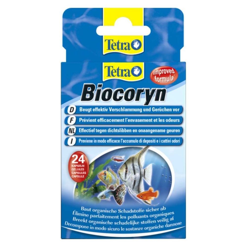 Tetra Biocoryn 12 капсул - средство для очистки аквариума от биологических загрязнений (на 600 л воды)