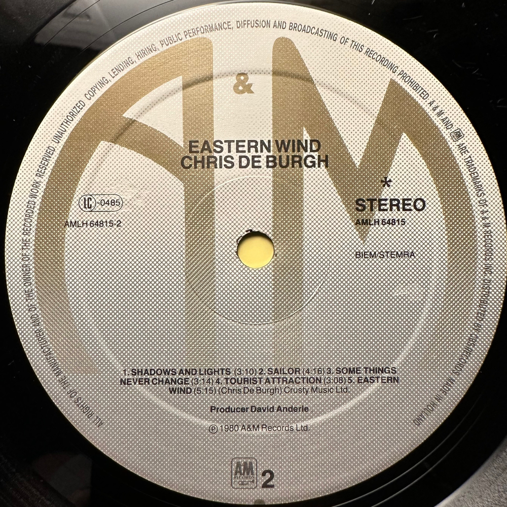 Chris de Burgh - Eastern Wind (Голландия 1980г.)