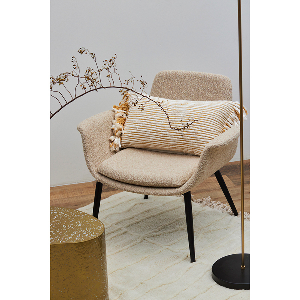 Лаунж-кресло hilde, букле, серо-бежевое