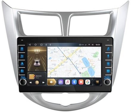 Магнитола для Hyundai Solaris 2010-2016 - Carmedia OL-9707 (крутилки) QLed, Android 10, ТОП процессор, CarPlay, SIM-слот
