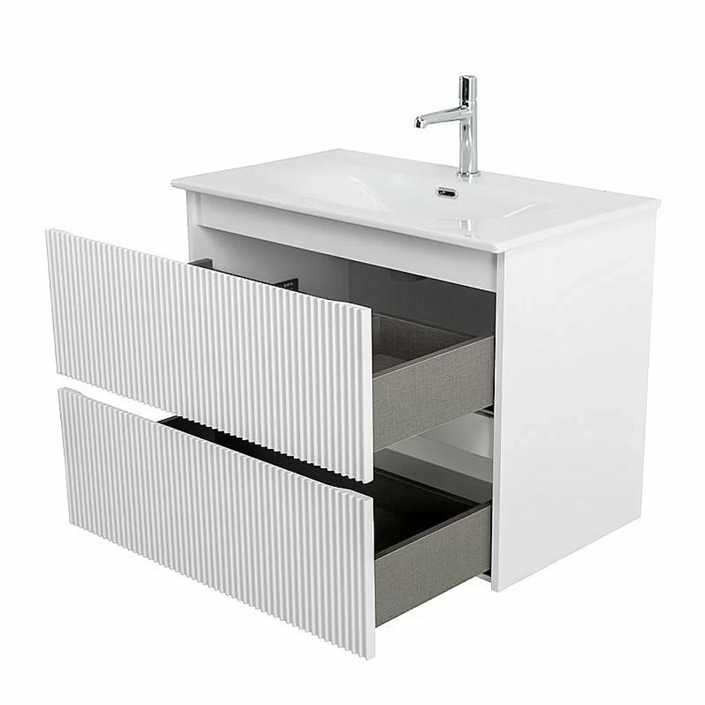 Тумба с раковиной BelBagno UNO-900-2C-SO-BO Bianco Opaco