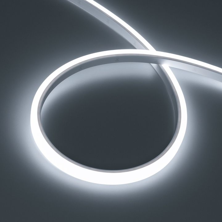 Светодиодная лента герметичная WAVE-TOP-PU-A144-10x10mm 24V White5700 (5 W/m, IP68, 5m, wire x2) Arlight 052432