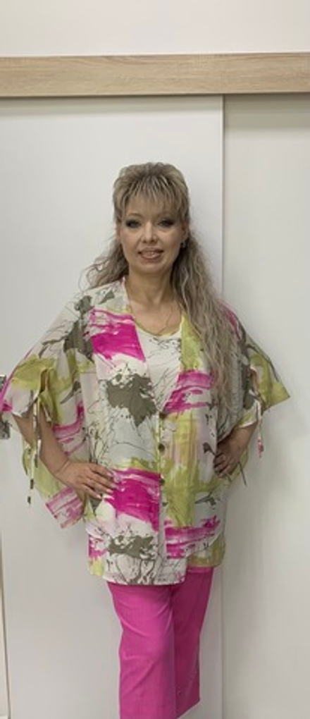 Воздушная туника-двойка оригинальной расцветки