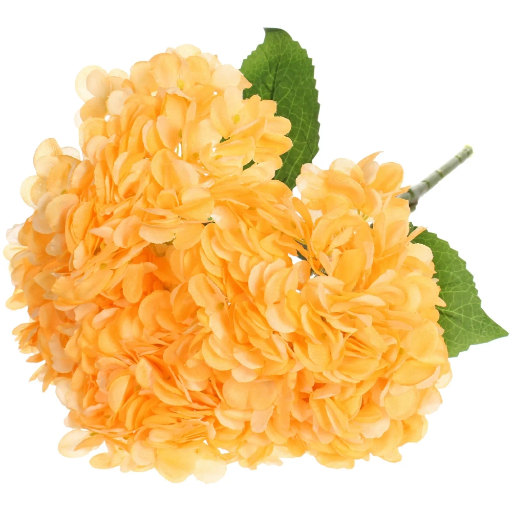 Искусственные цветы «Гортензия» 48см 5 цветков желтые