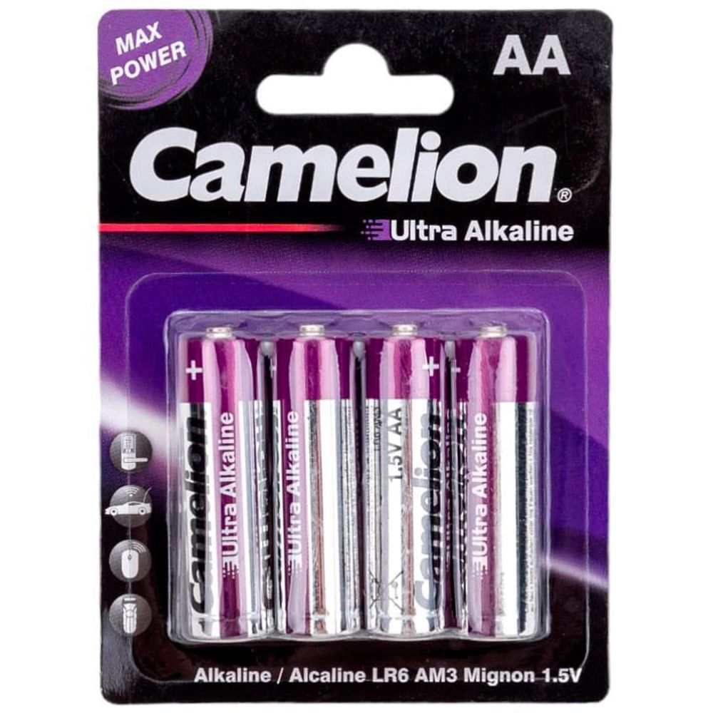Батарейки АА 4 шт. (пальч.) Camelion Ultra LR6-BP4UT 1,5V щелочная