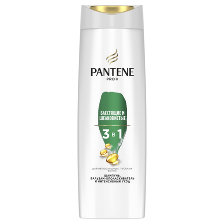 Шампунь Pantene Pro-V 3в1 Блестящие и шелковистые 360 мл