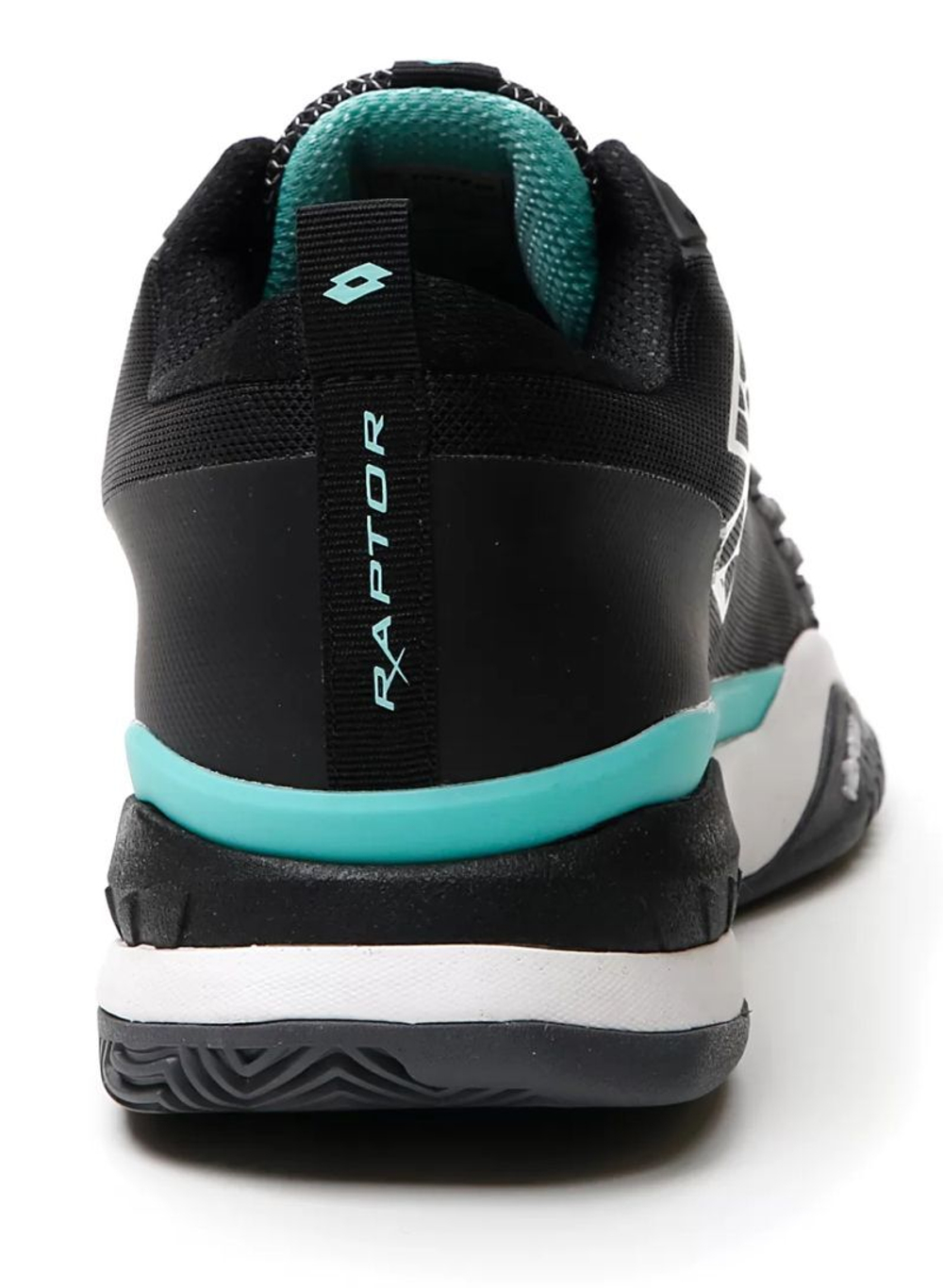 Мужские кроссовки теннисные Lotto Raptor Hyperpulse 100 Clay - all black/all white/green 929c