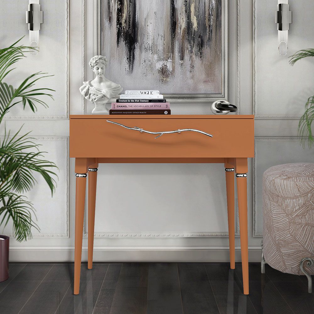 Консоль Арт Колор matte Классик Сильвер Томленый оранжевый матовый