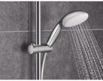 Комплект смесителей GROHE Eurosmart Cosmopolitan для раковины (23325000), ванны (32831000) с душевым гарнитуром и полкой (27926001), хром (1000179)
