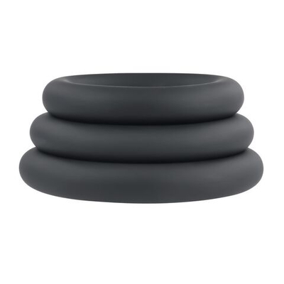 Набор из 3 черных эрекционных колец 3 Ring Circus