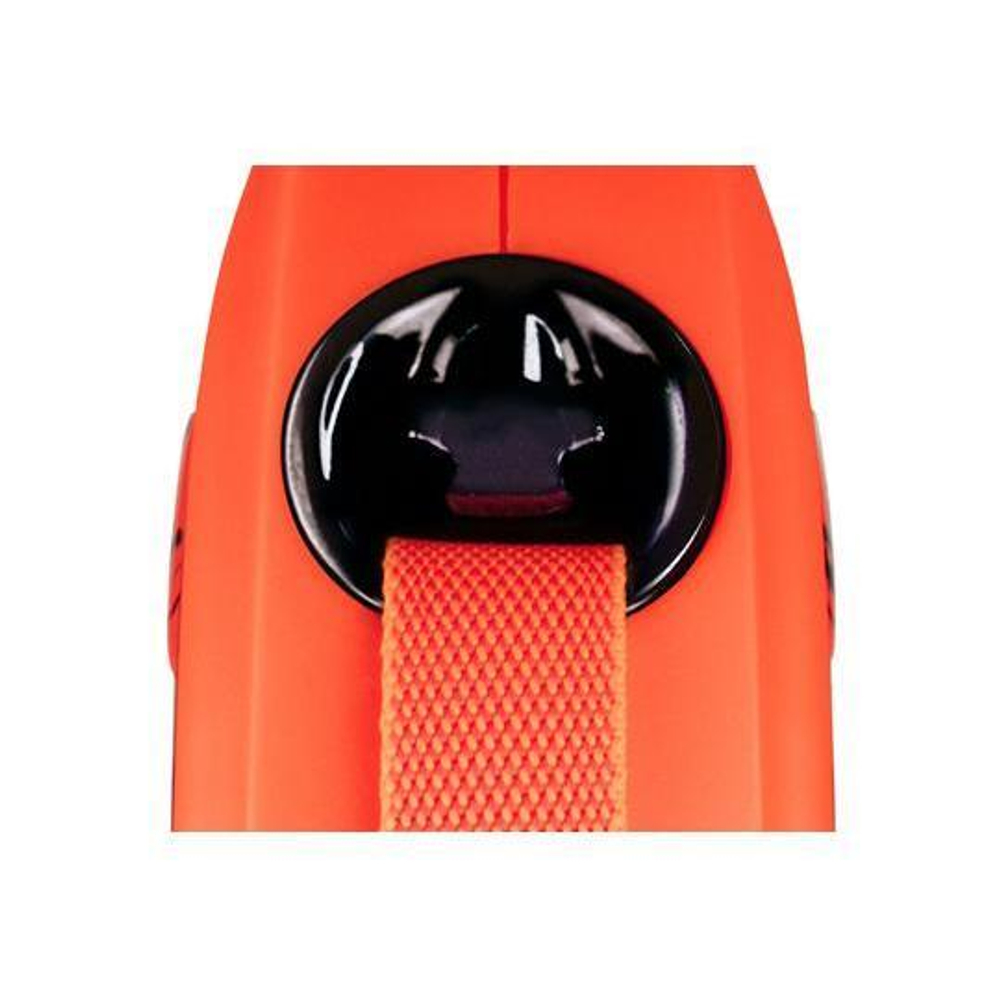 FLEXI рулетка Xtreme M ремень 5 м до 35 кг, черный/оранжевый