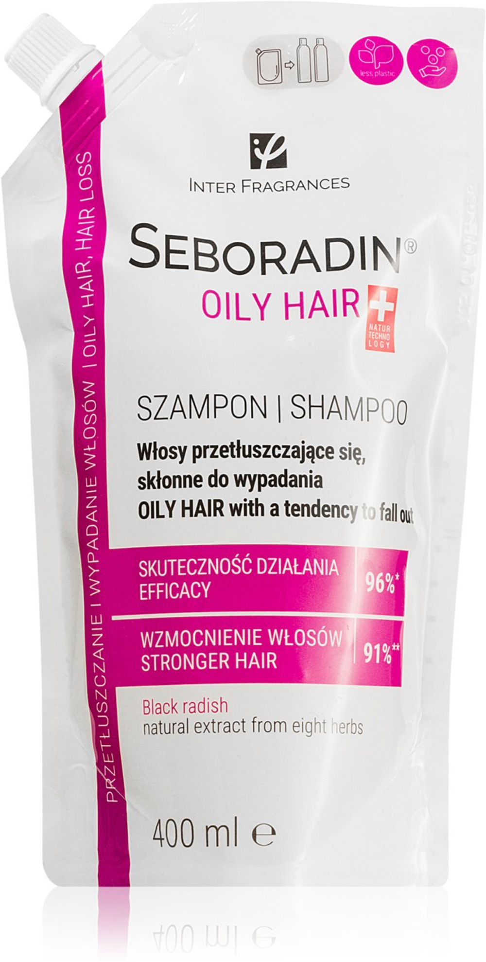 Seboradin Oily Hair - шампунь против перхоти и добавка против выпадения волос /   400  ml  / GTIN 5902751582956