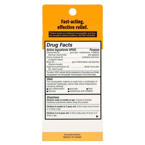 Homeolab USA, Kids Relief®, жидкость для перорального применения для десен и прорезывания зубов, для детей от 0 до 9 лет, апельсин, 25 мл (0,85 жидк. унц.)