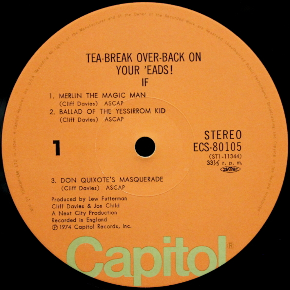 If / Tea-Break Over-Back On Your 'Eads! (LP)
