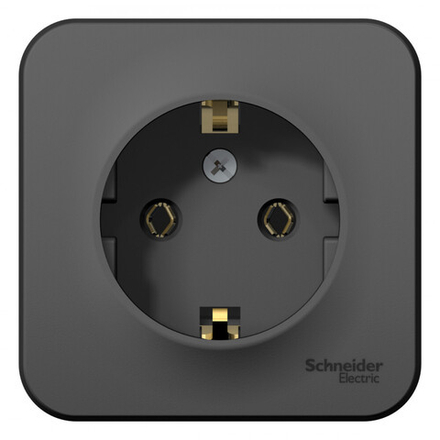 BLNRA 010116 Systeme electric Розетка 1гн с З/К о/у антрацит 16А IP20