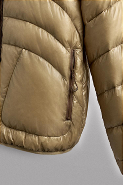 ZARA КУРТКА-ПУХОВИК, РЫЖЕВАТО-КОРИЧНЕВЫЙ