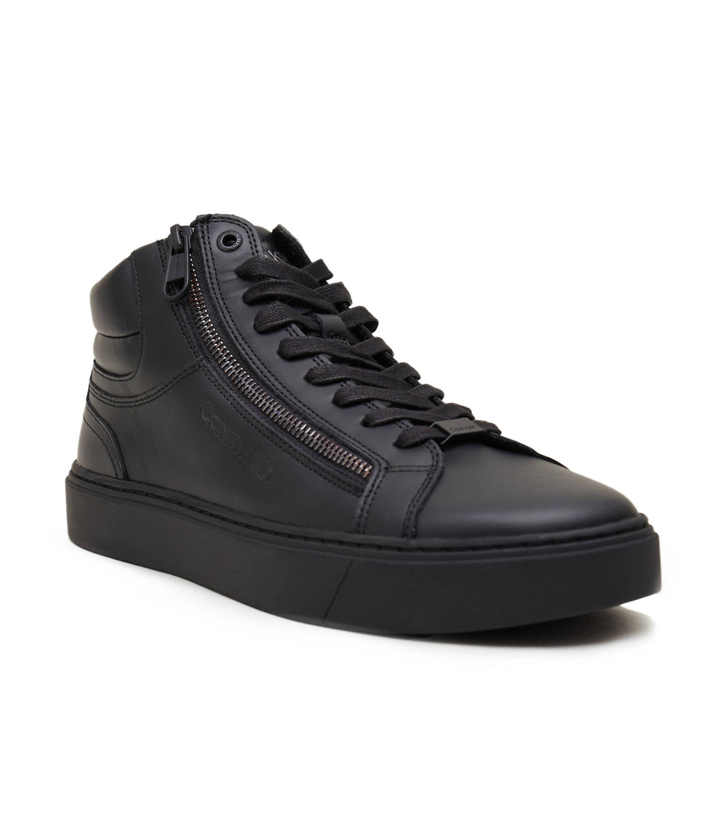 Кожаные кроссовки Calvin Klein - черный(HM0HM01269)