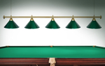 Лампа STARTBILLIARDS 5 плафонов - зеленый - золото