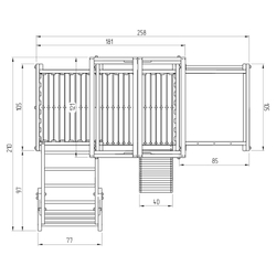 Детский домашний игровой комплекс чердак ДК2Р Розовый