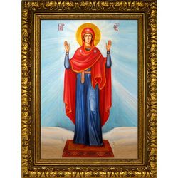 Нерушимая стена. Икона Божьей Матери на холсте.