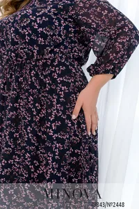 Платье 2448-синий-розовый Minova