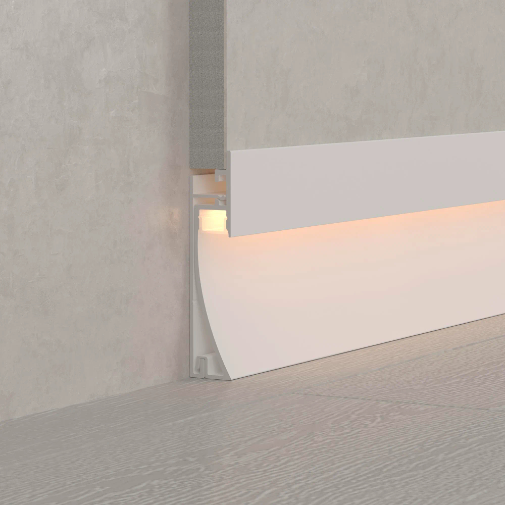 Профиль PLINTUS-H58-F-2000 WHITE (Arlight, Алюминий) 045297