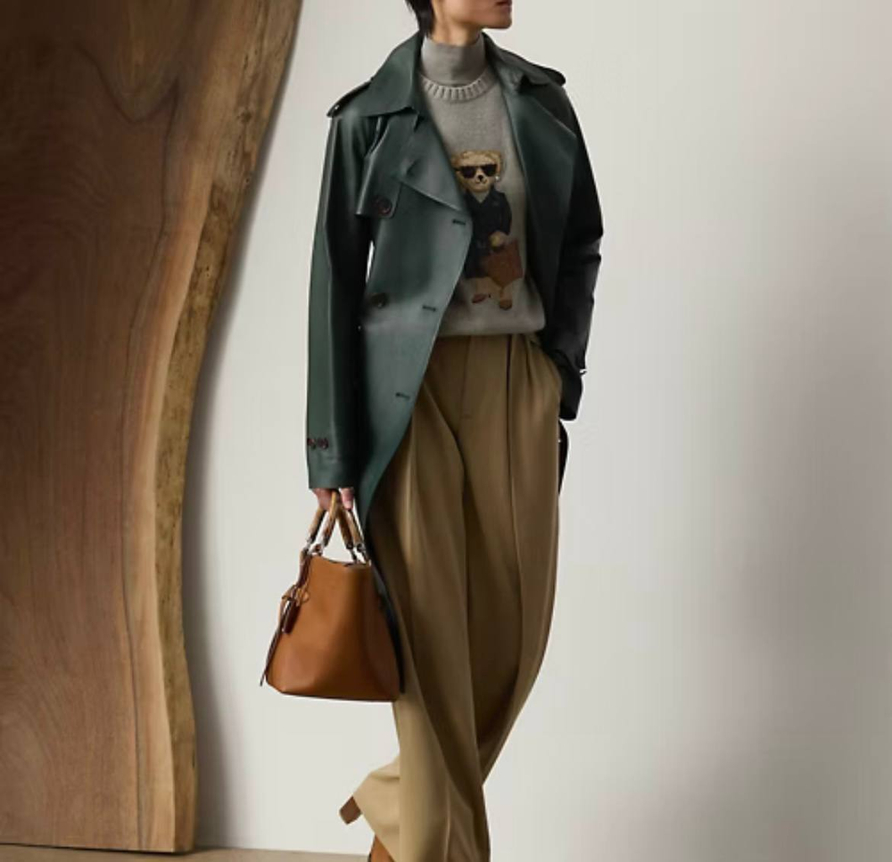 Кашемировый свитер с нашивкой Racing Green Trench Polo Bear от Ralph Lauren Collection
