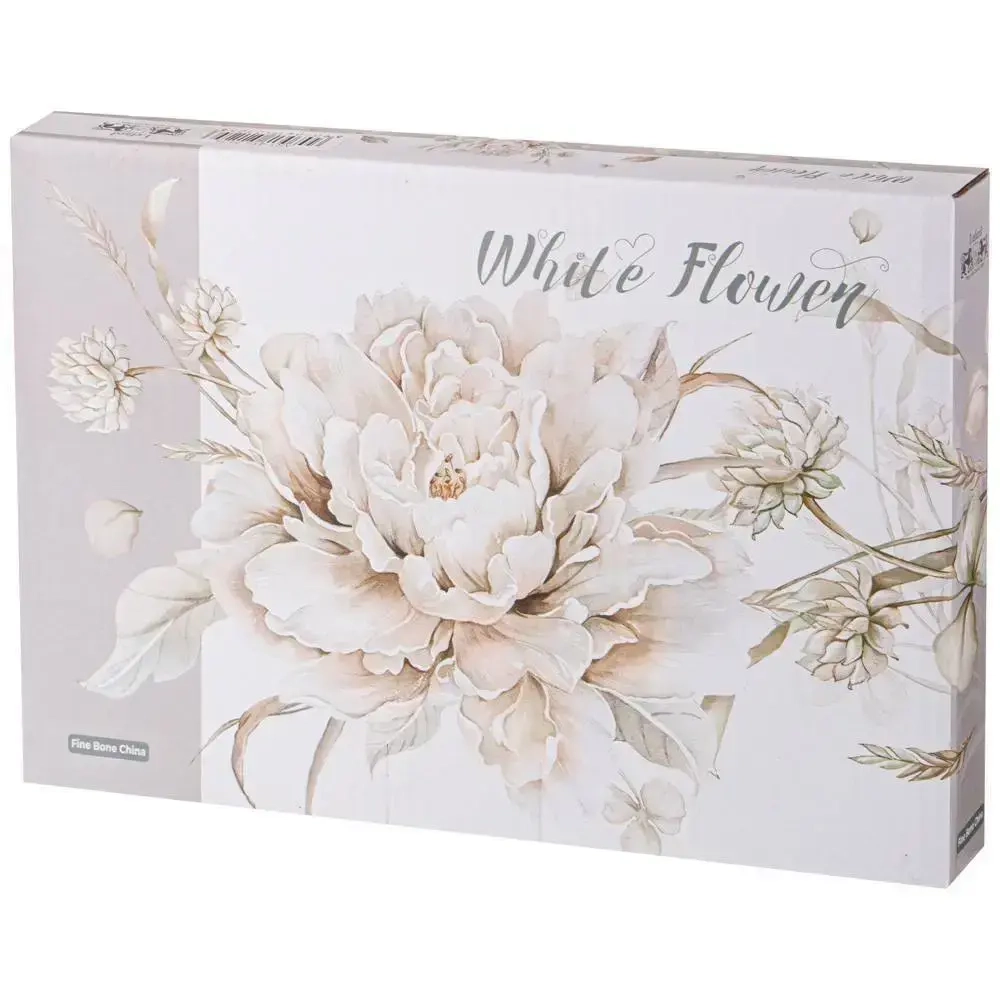 Блюдо фарфоровое 26,5*18см «WHITE FLOWER»