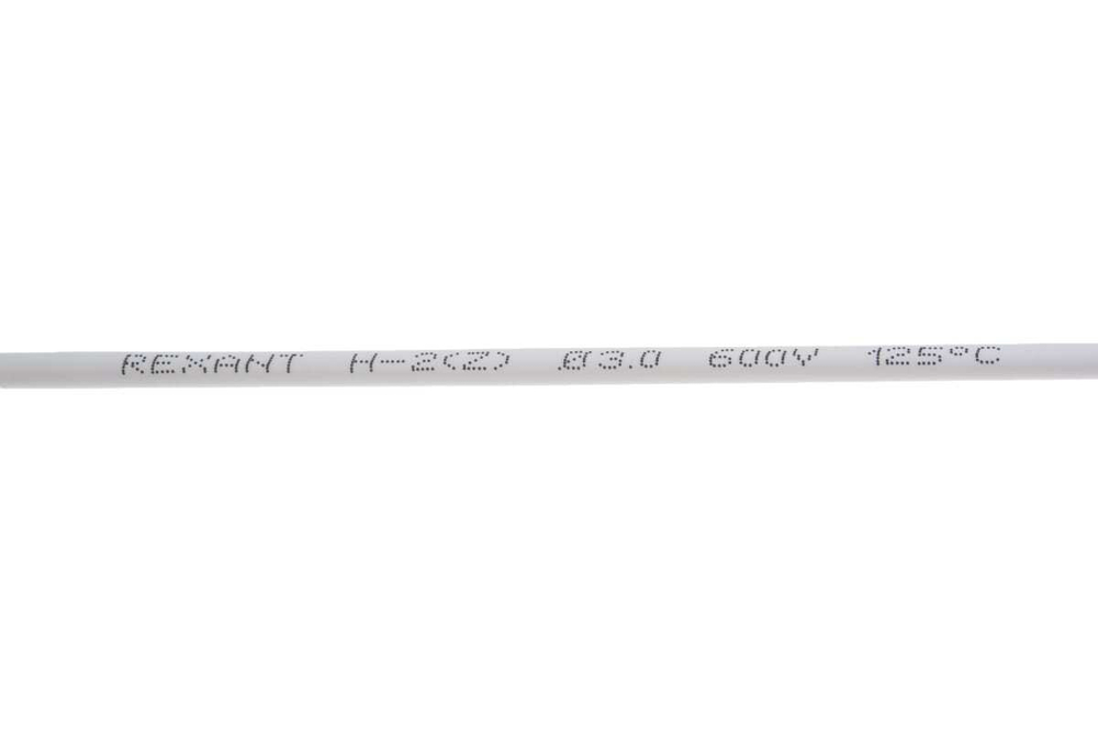 Термоусадка 3.0 / 1.5 мм 1м белая REXANT 20-3001