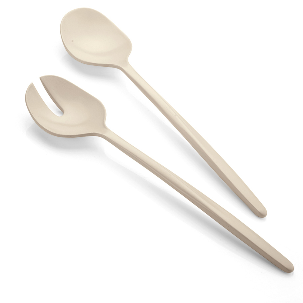 Приборы для салата tierra, бежевые, 2 шт.