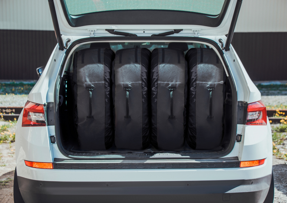Чехлы AutoFlex для хранения автомобильных колес размером от 15 до 20, полиэстер 600D, 4 шт., цвет черный, 80402