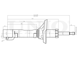 Амортизатор газовый передней подвески UNIO SAB-10594