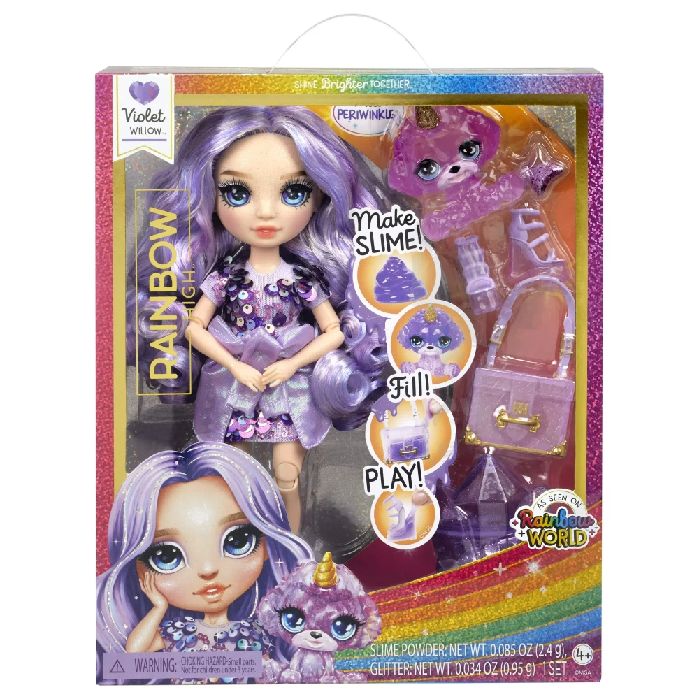 Кукла Rainbow High Violet со слаймом и питомцем